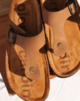 Riviera: Camel Nubuck Thong