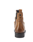 Colette Gathered Tan Ankle Boot