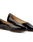 Anne Black Patent Leather Ballerina