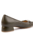 Margot Olive Wide-Toe Shoe