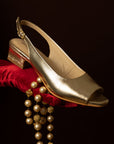 Aether Gold Open-toe Slingback