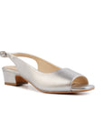 Aether Silver Open-toe Slingback