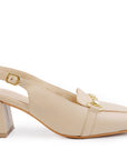 Geneva Nude Square-top Slingback