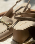Geneva Nude Square-top Slingback