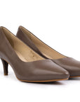 Simone Taupe Soft Leather Pump