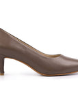 Simone Taupe Soft Leather Pump