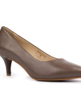 Simone Taupe Soft Leather Pump