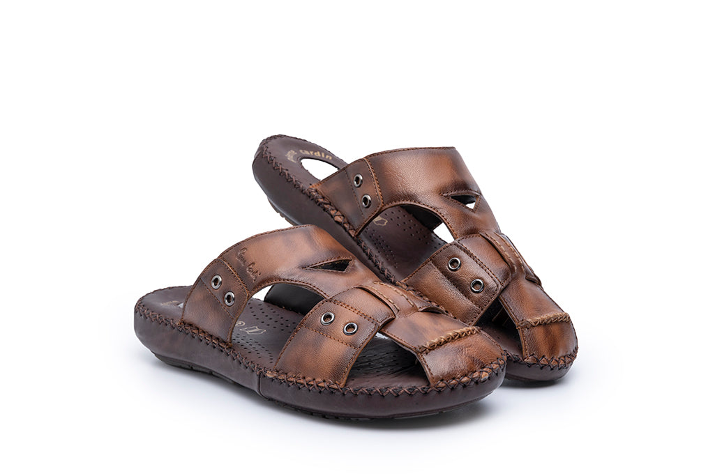AIRFLEX: Tan Crossover Sandal