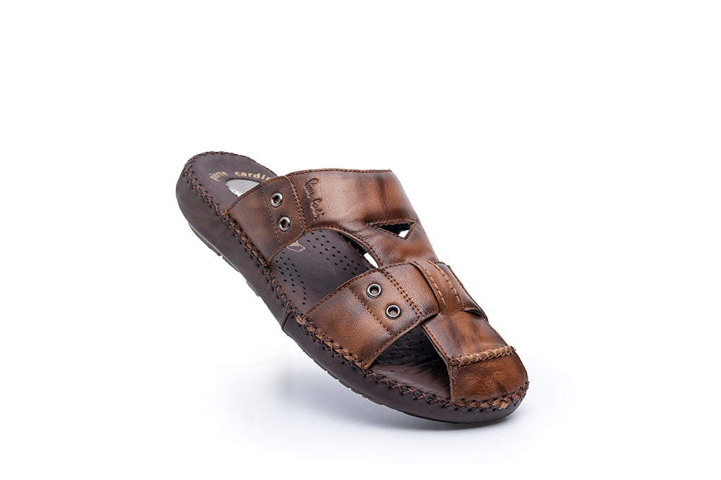 AIRFLEX: Tan Crossover Sandal