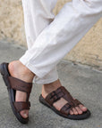 Vite: Tan Dual-buckle Sandal