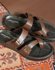 Glide Brown Polished Thong