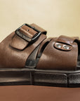Glide Brown Polished Thong
