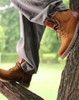 Andes: Camel Suede Laceup Boots