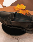Trento Black Buckle Loafer
