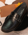 Trento Black Buckle Loafer