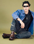 Eiger: Mid Brown Buckle Boot