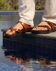 Embrace : Cognac Adjustable Sandal