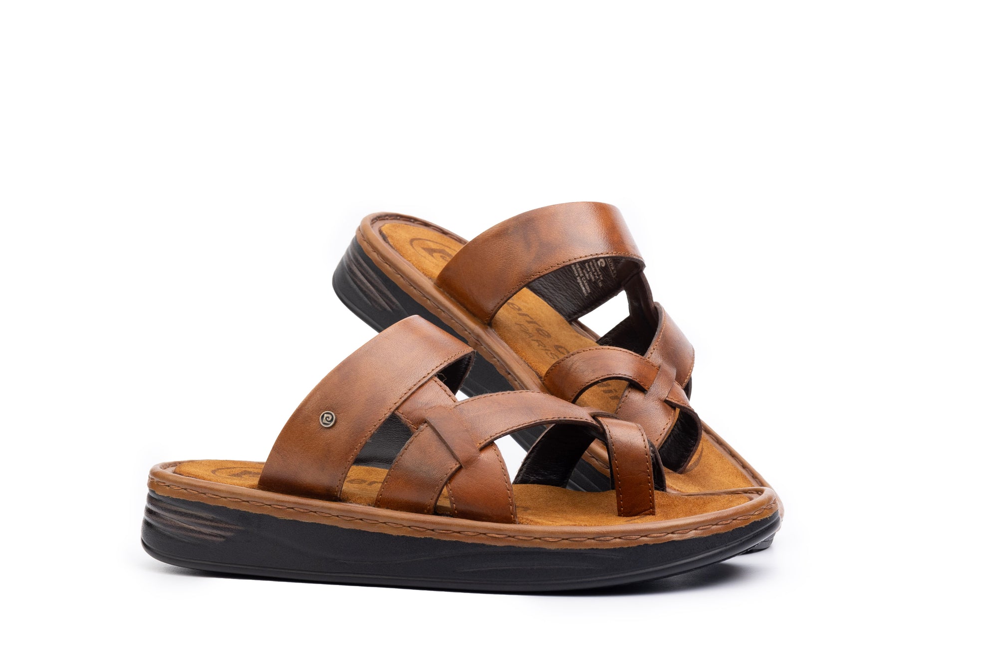 Hudson: Cross-Strap Tan Sandal