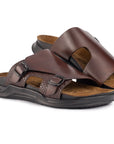 Embrace: Brown Double-strap Slide