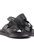 Glide Black Textured Thong