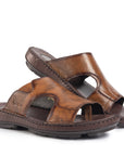 Airflex: Tan Wave-cut Sandal