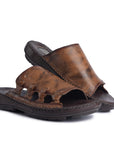 Airflex: Tan Woven Vamp Sandal