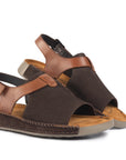 Riviera: Café Textured-Polished Sandal