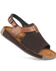 Riviera: Café Textured-Polished Sandal