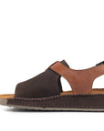 Riviera: Café Textured-Polished Sandal
