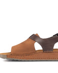 Riviera: Camel Textured-Polished Sandal