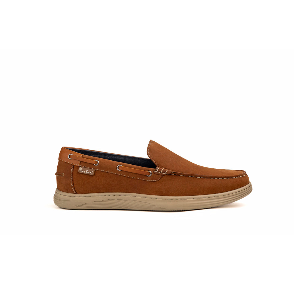 Pierre Cardin Tan Suede Men's Camel Slip-On Shoes Casual Style