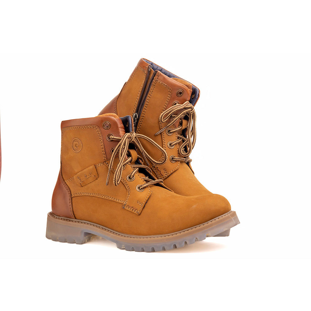 Andes: Camel Suede Laceup Boots