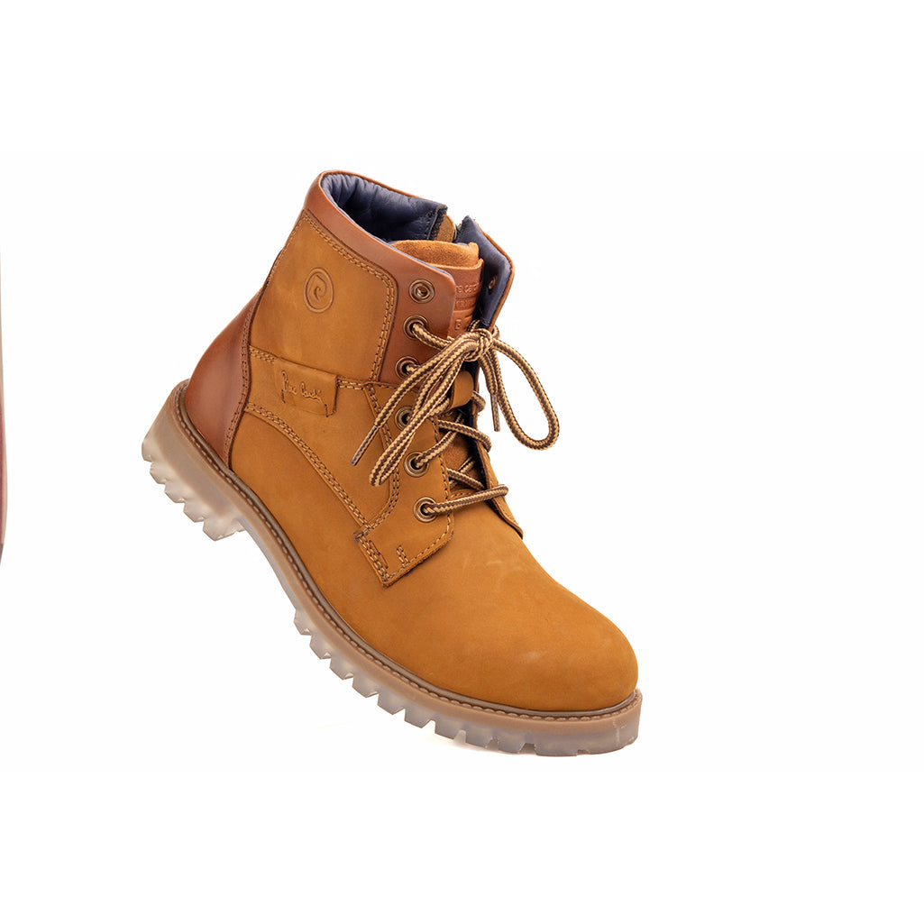 Andes: Camel Suede Laceup Boots