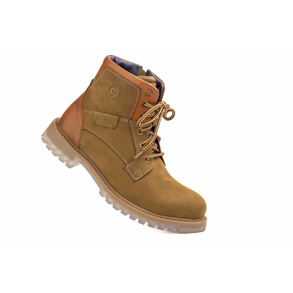 Andes: Olive Suede laceup boots