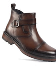 Eiger: Mid Brown Buckle Boot