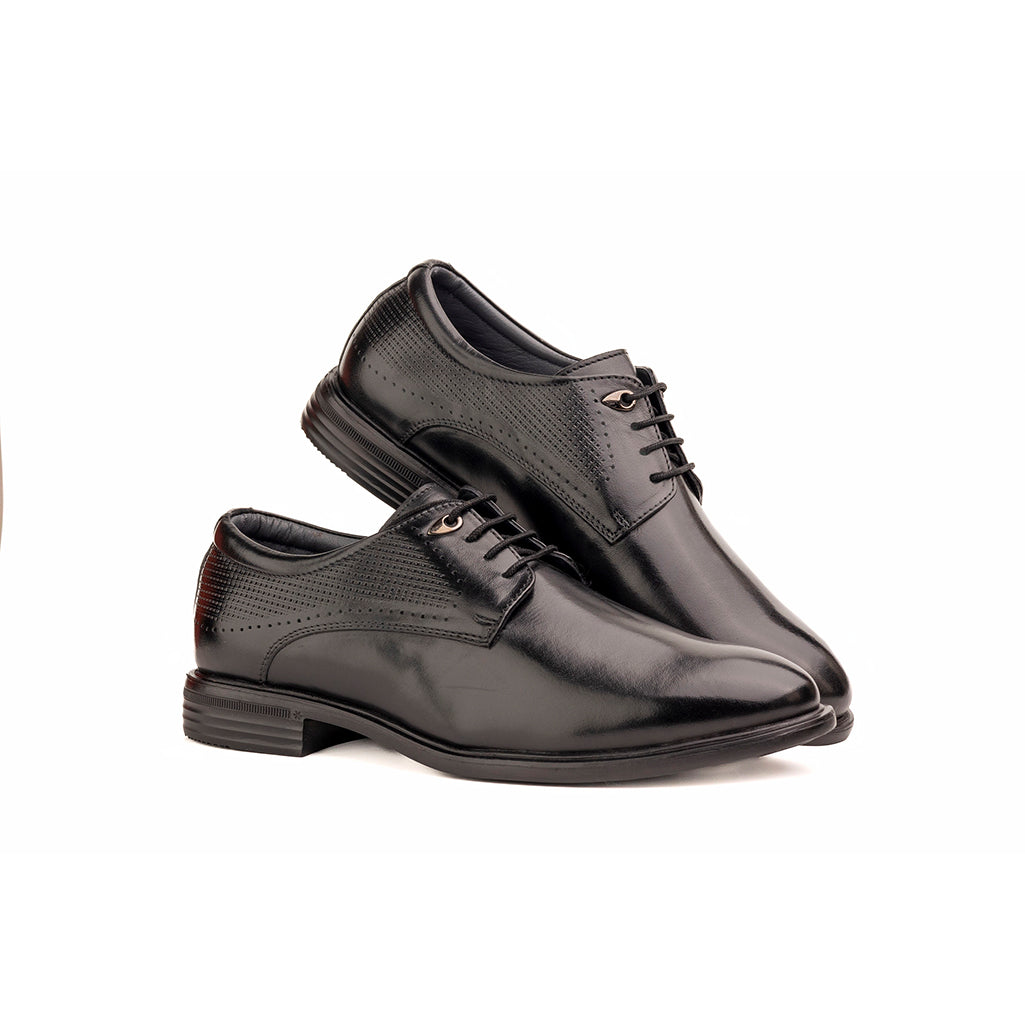 Pierre Cardin Milano Black Derby Shoes For Men| Urban Style display picture 3