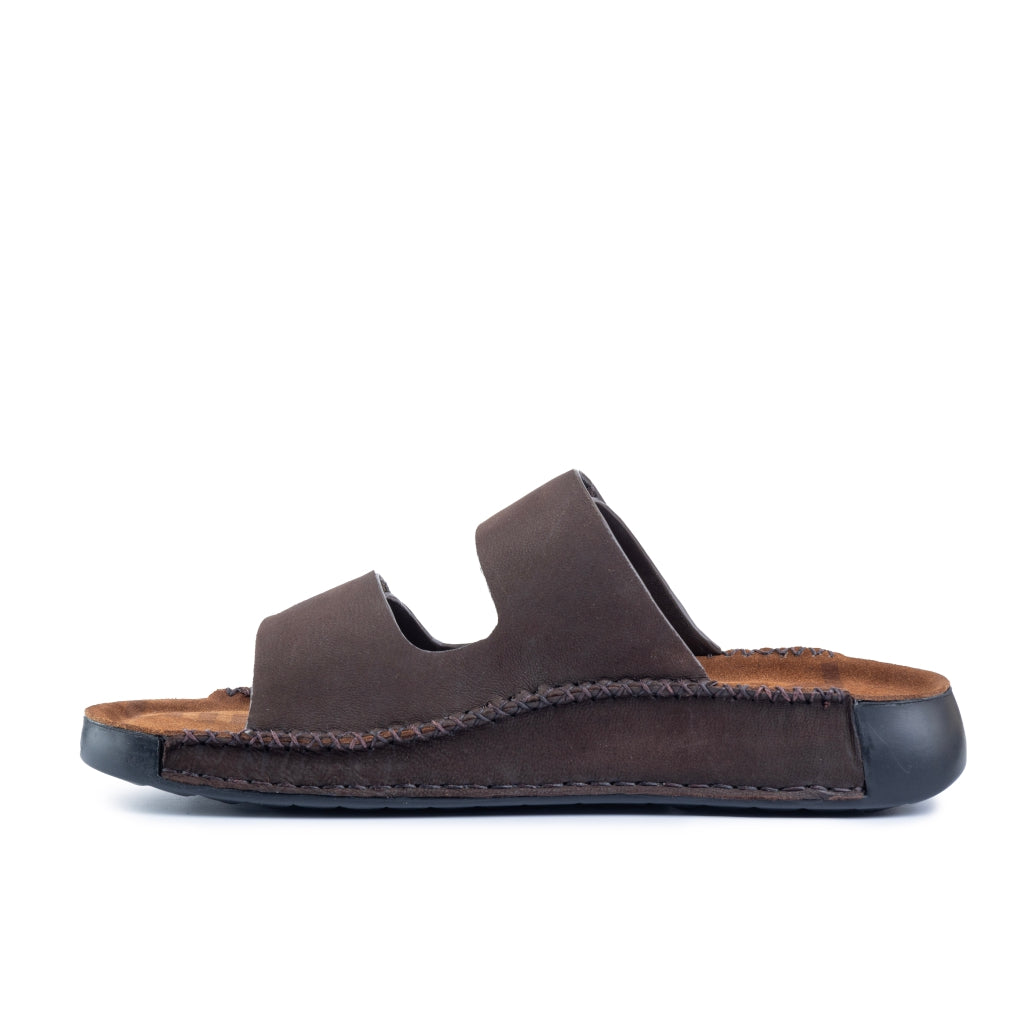 Riviera: Cafe Nubuck Strapless Sandal
