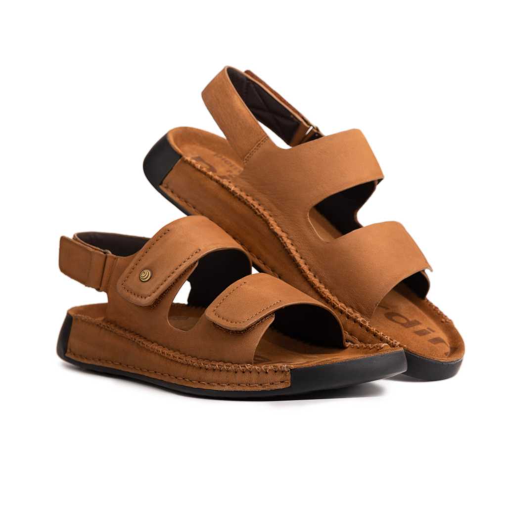 Riviera: Camel Nubuck Sandal
