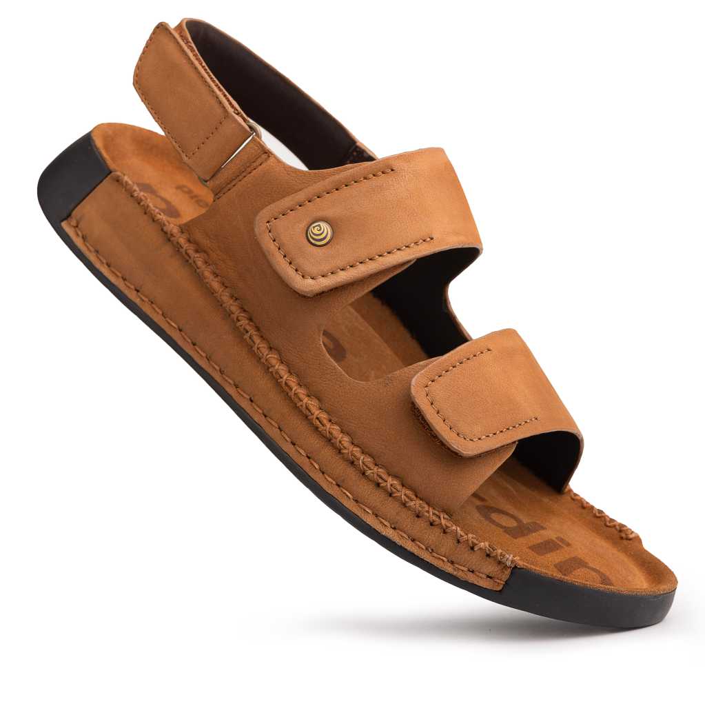 Riviera: Camel Nubuck Sandal