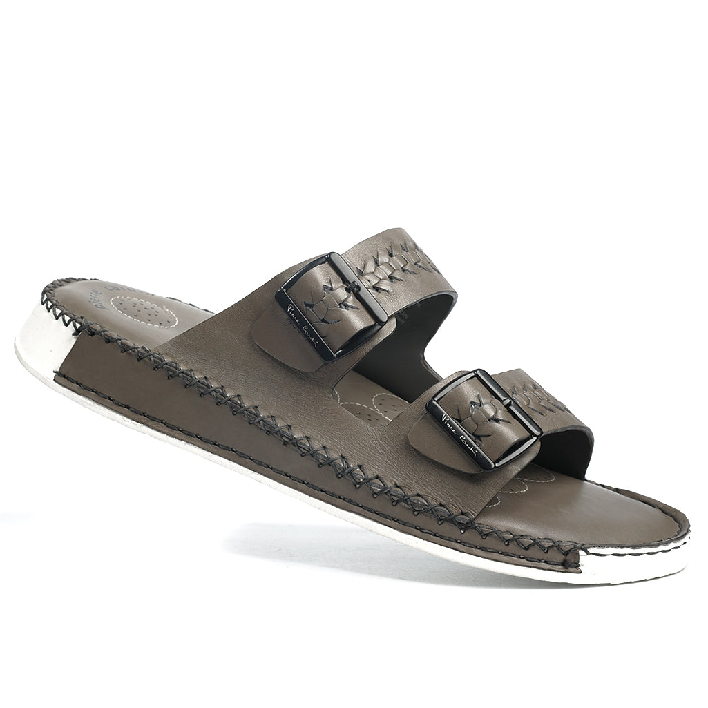 Soul Cloud: Grey Woven Dual-strap Sandal