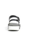 Soul Cloud: Grey Woven Dual-strap Sandal