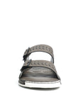 Soul Cloud: Grey Woven Dual-strap Sandal