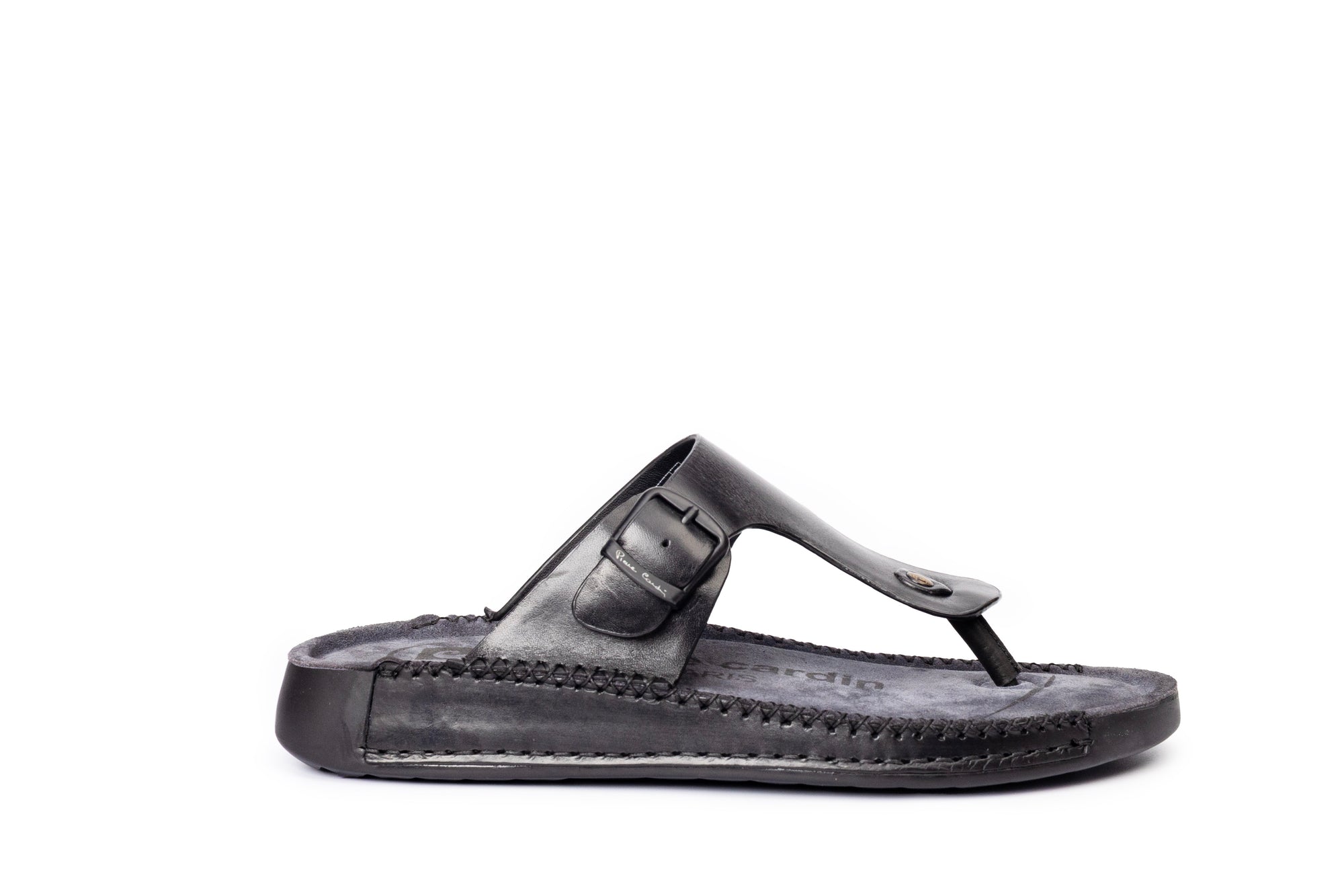 Riviera: Black Polished Thong