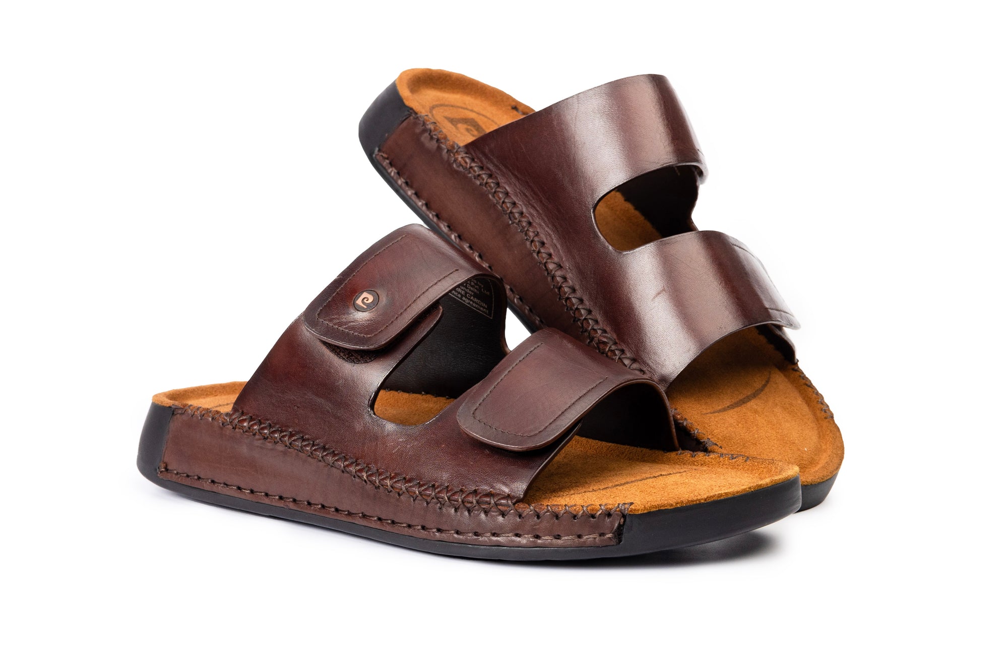 Riviera: Mid-brown Polished Strapless Sandal