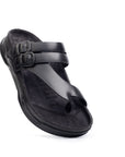 Embrace: Black Dual-buckle Sandal