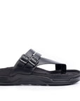 Embrace: Black Dual-buckle Sandal
