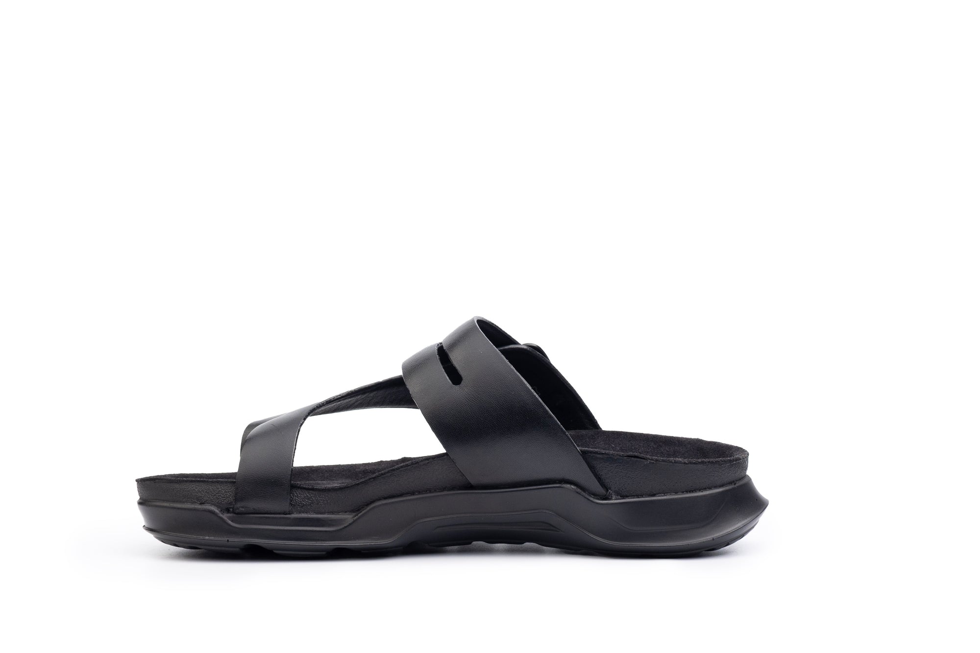 Embrace: Black Dual-buckle Sandal