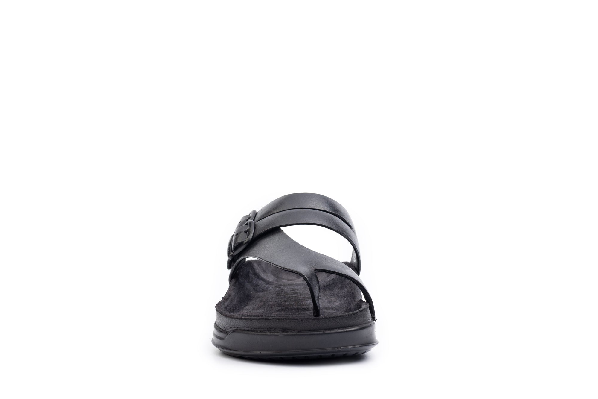 Embrace: Black Dual-buckle Sandal