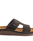 Azur: Café Textured Buckle Slide