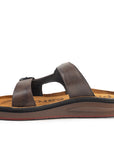 Azur: Brown Adjustable Dual-Strap Sandals